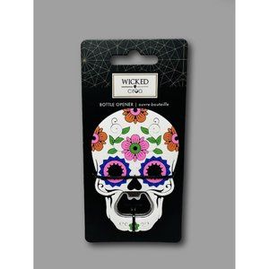 Wicked Flower Skull Day of the Dead Bottle Opener Dia de los Muertos